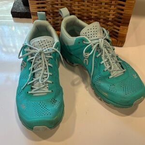 On Cloudsurfer Women's Running Shoes - Blue Green Atlantis Haze